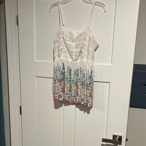 Torrid Cream Smocked Camisole Tank Top